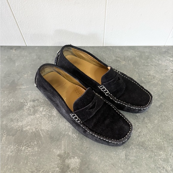 Cole Haan black suede leather Wyatt driving loafers women’s size 7 - Picture 1 of 7